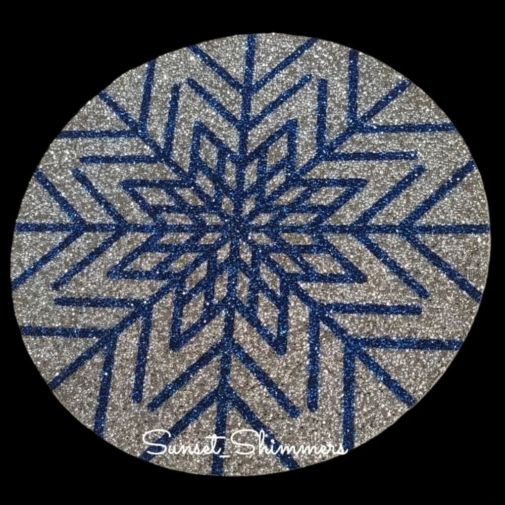 x4 Sparkles Home Snowflake Luminous Rhinestone Christmas Placemats Chargers New
